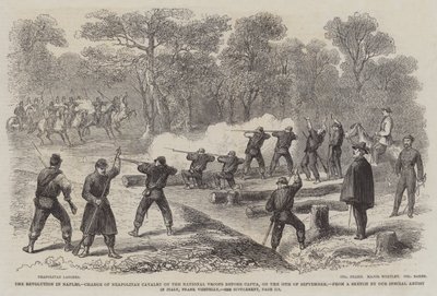 The Revolution in Naples, Charge of Neapolitan Cavalry on the National Troops before Capua, on the 19 September by Frank Vizetelly